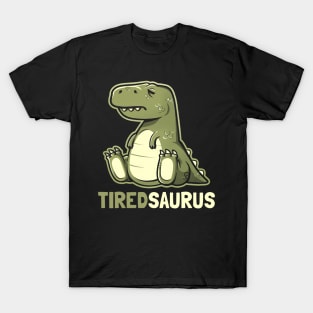 tired-saurus Main Tag T-Shirt